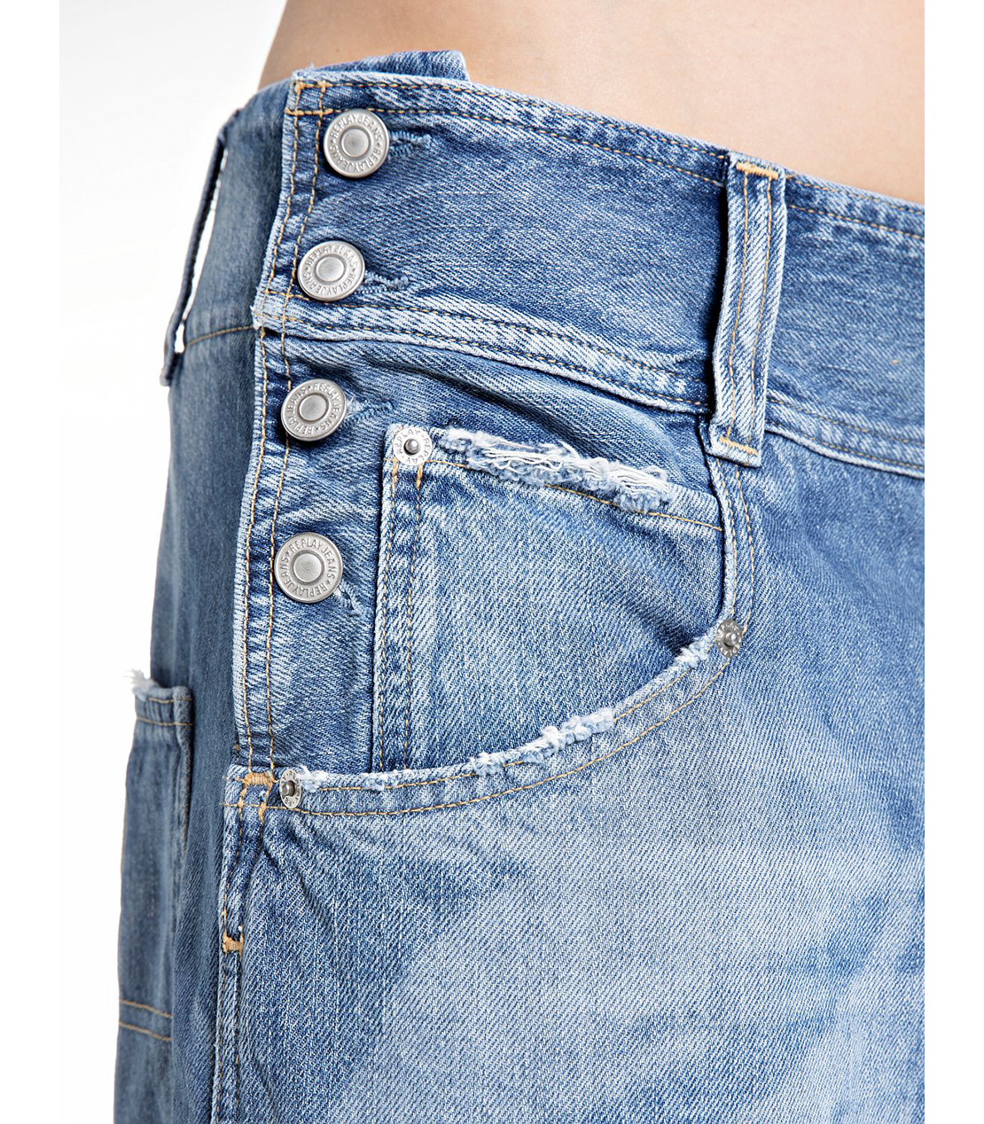 フラワープリントワークワイドデニム 詳細画像 ブルー 7